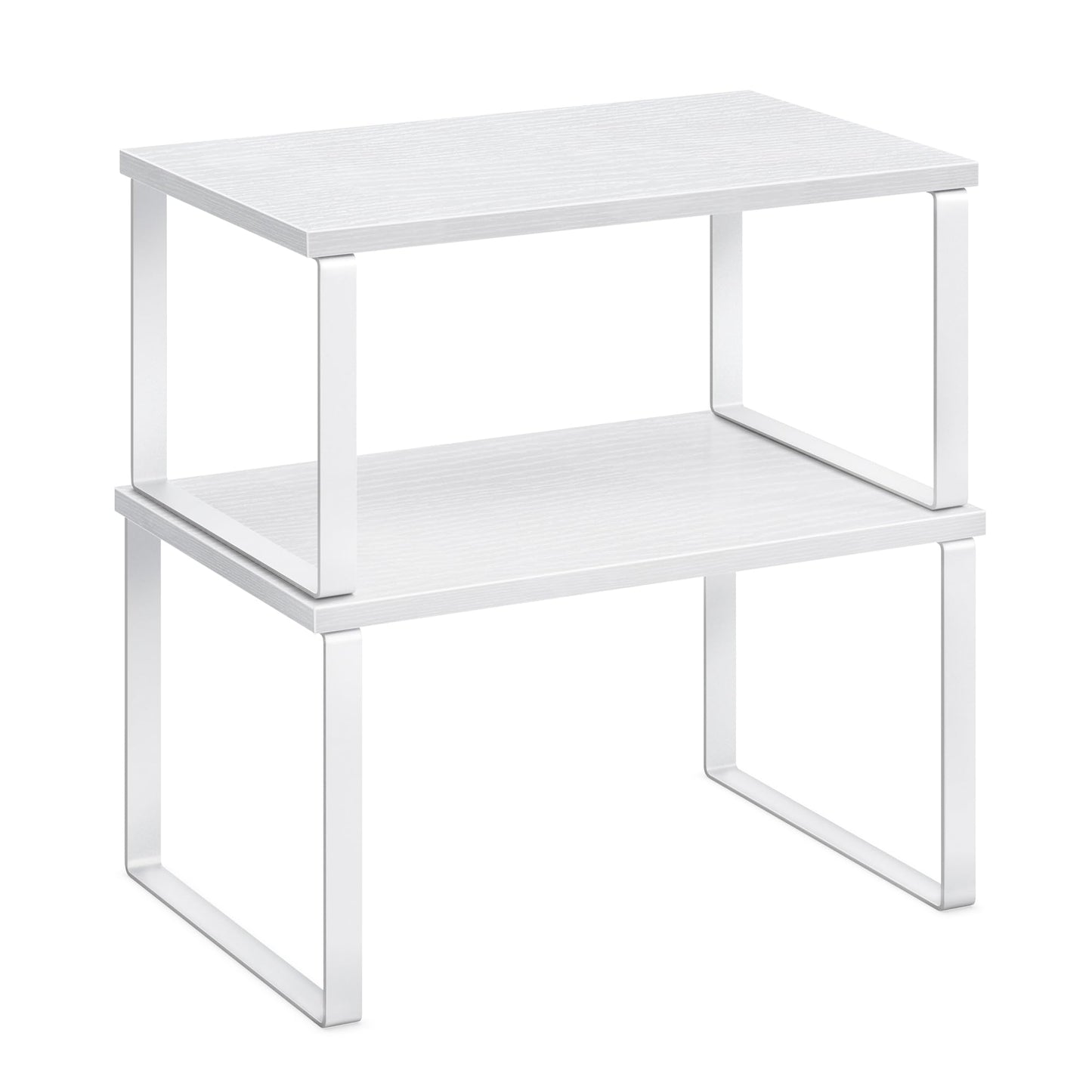 SONGMICS Kitchen Organizer Spice Rack Set of 2 Cupboard Storage Shelves Cloud