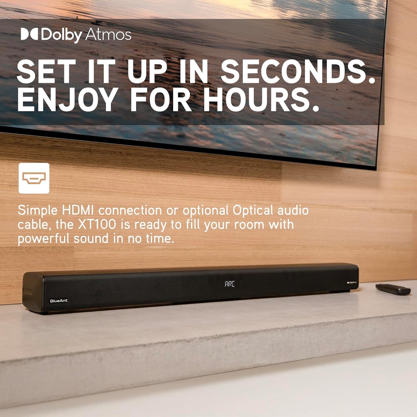 BlueAnt Dolby Atmos Bluetooth Soundbar for Home Theater Surround Sound DEMO