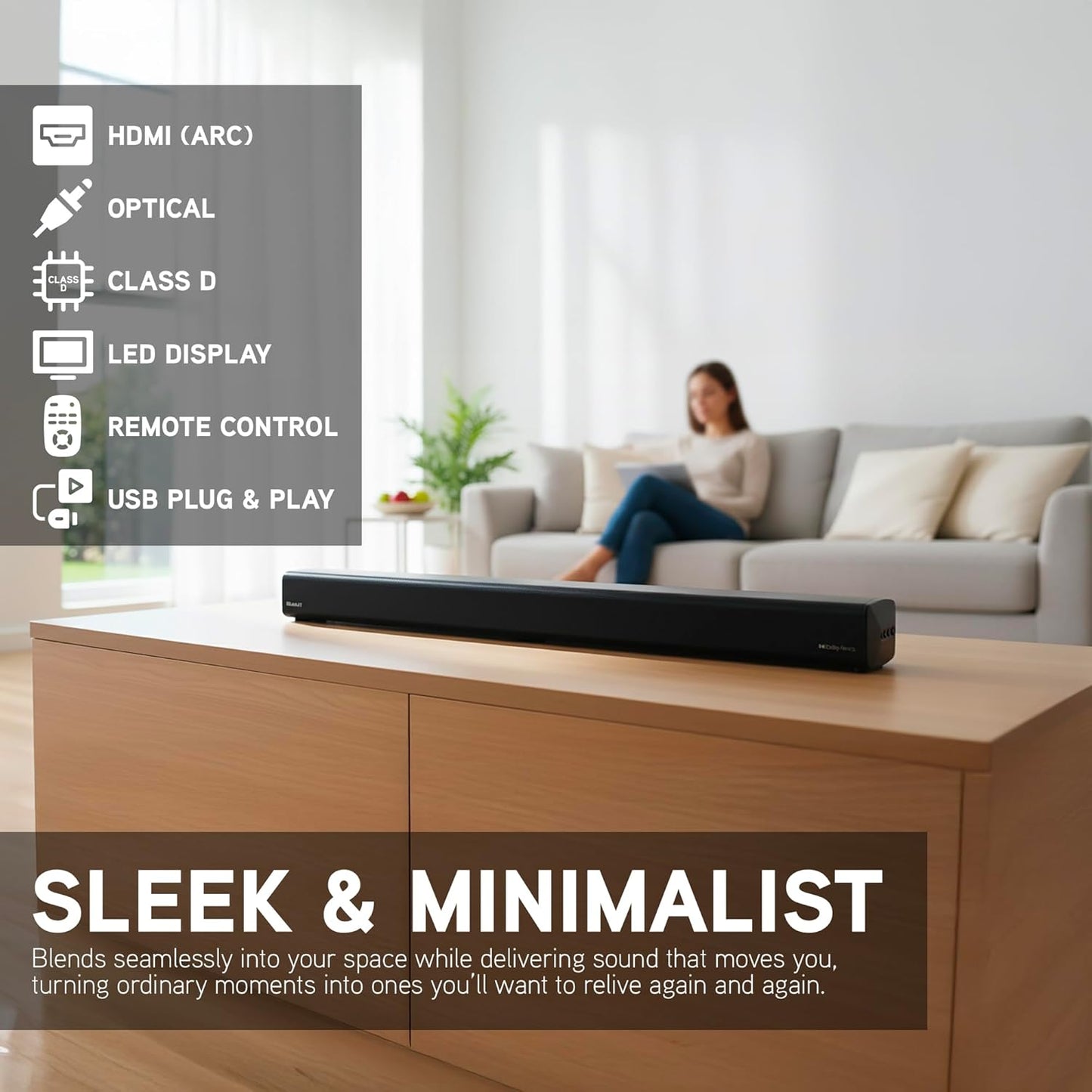 BlueAnt Dolby Atmos Bluetooth Soundbar for Home Theater Surround Sound DEMO
