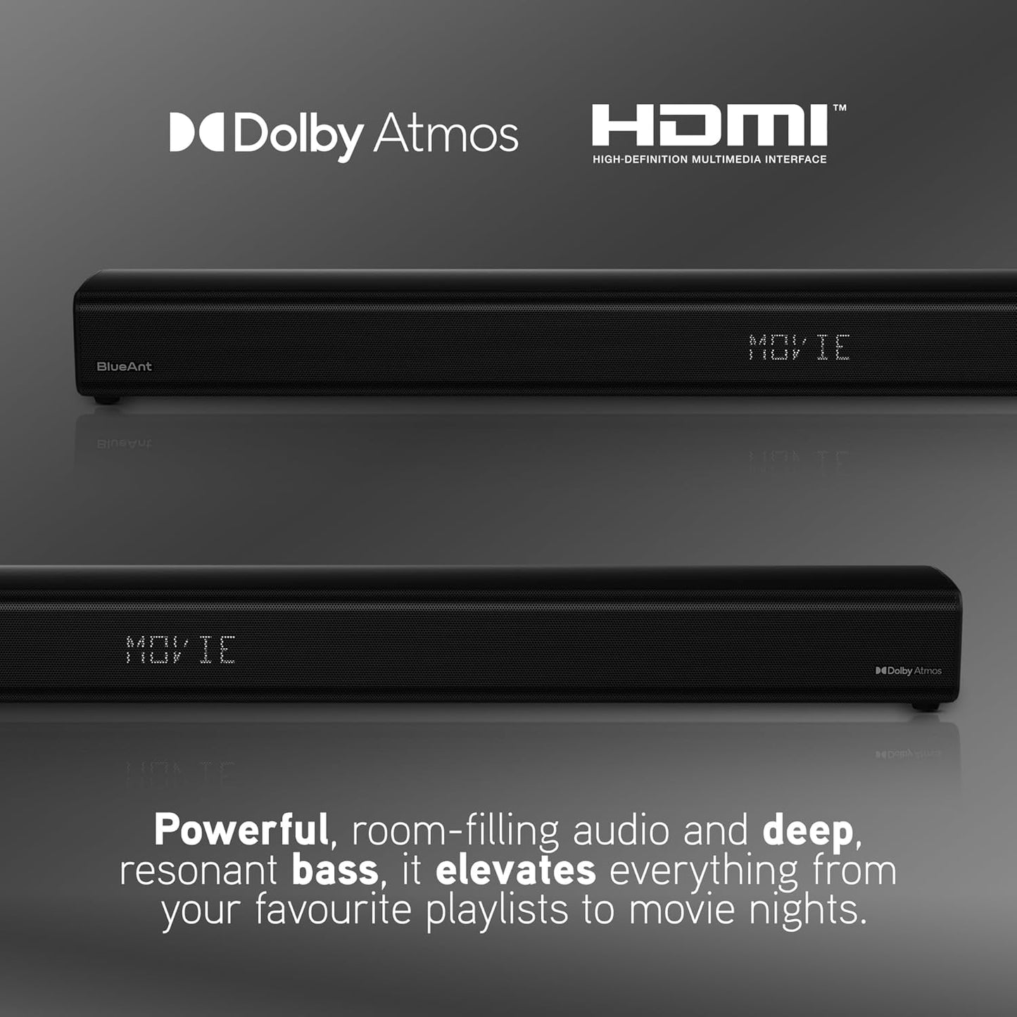 BlueAnt Dolby Atmos Bluetooth Soundbar for Home Theater Surround Sound DEMO