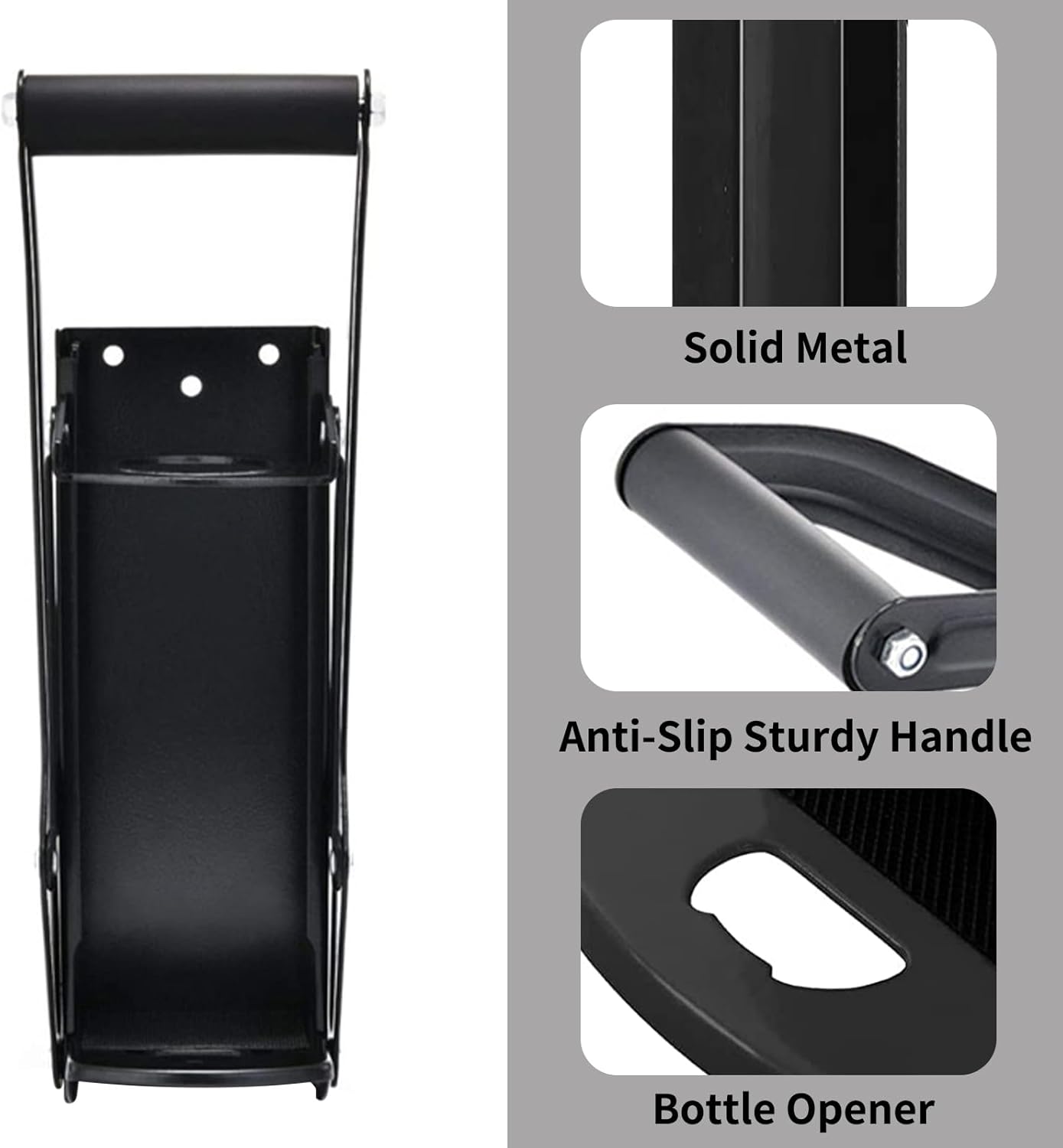 Sagreeny Heavy-Duty Metal Can Crusher with Bottle Opener Wall-Mounted DEMO
