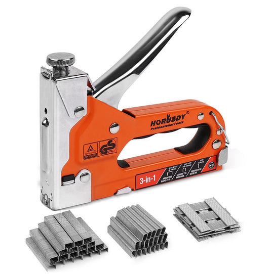 HORUSDY 3-in-1 Staple Gun Heavy Duty with 3000 Staples Upholstery Tool DEMO