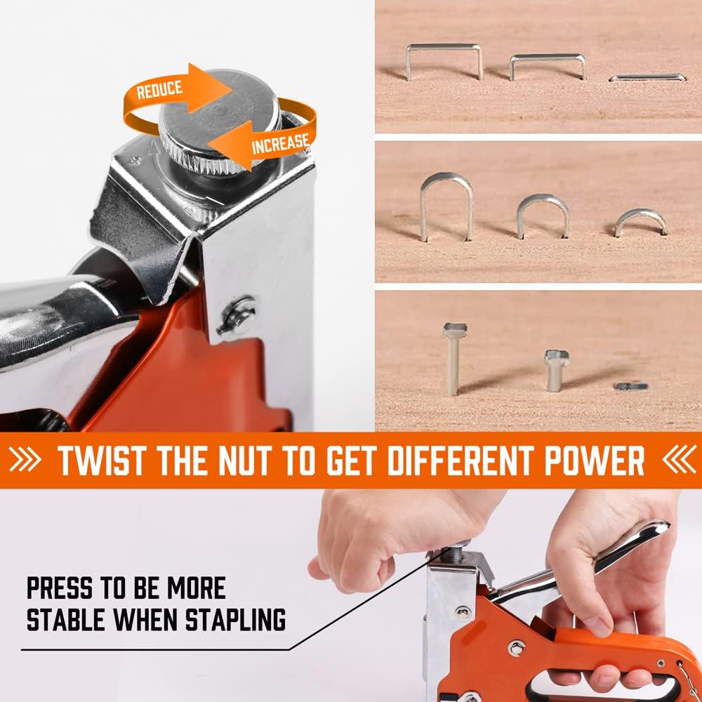 HORUSDY 3-in-1 Staple Gun Heavy Duty with 3000 Staples Upholstery Tool DEMO