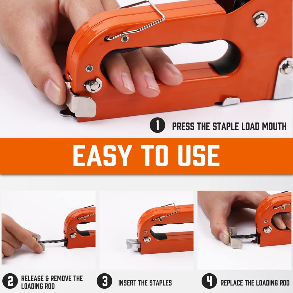 HORUSDY 3-in-1 Staple Gun Heavy Duty with 3000 Staples Upholstery Tool DEMO