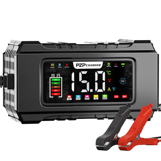 PZ.P 15-Amp Smart Battery Charger and Maintainer for 12V/24V Vehicles DEMO