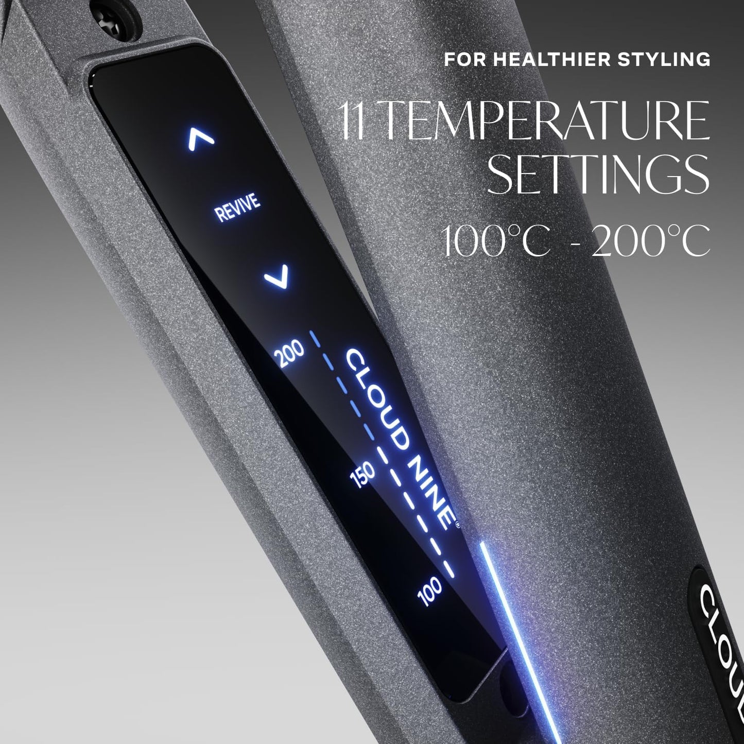 Cloud Nine Starlight Grey Ceramic Mineral Infused Hair Straighteners DEMO