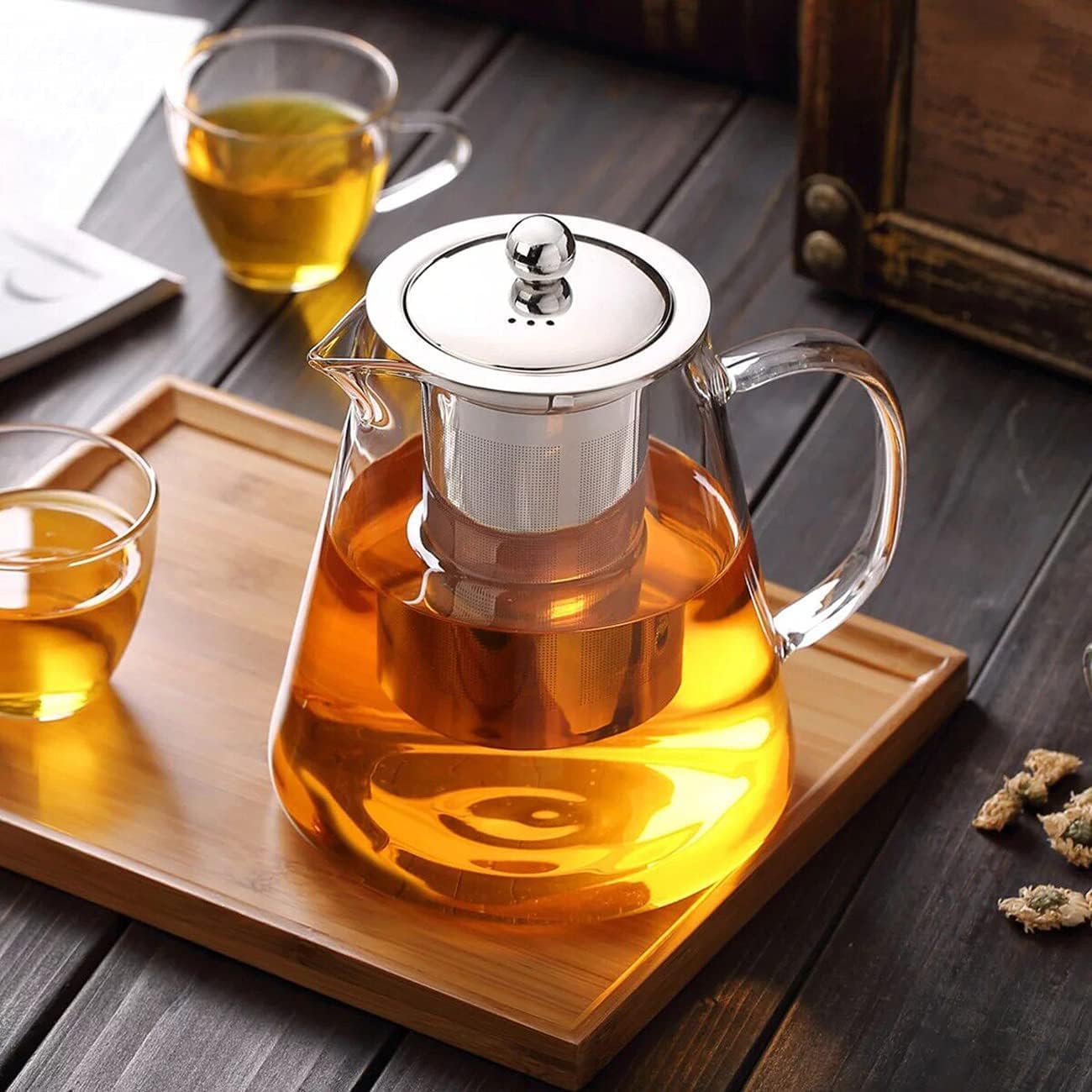 WEEMAGIC Glass Stovetop Kettles Teapot Tea Kettle with Stainless Steel DEMO