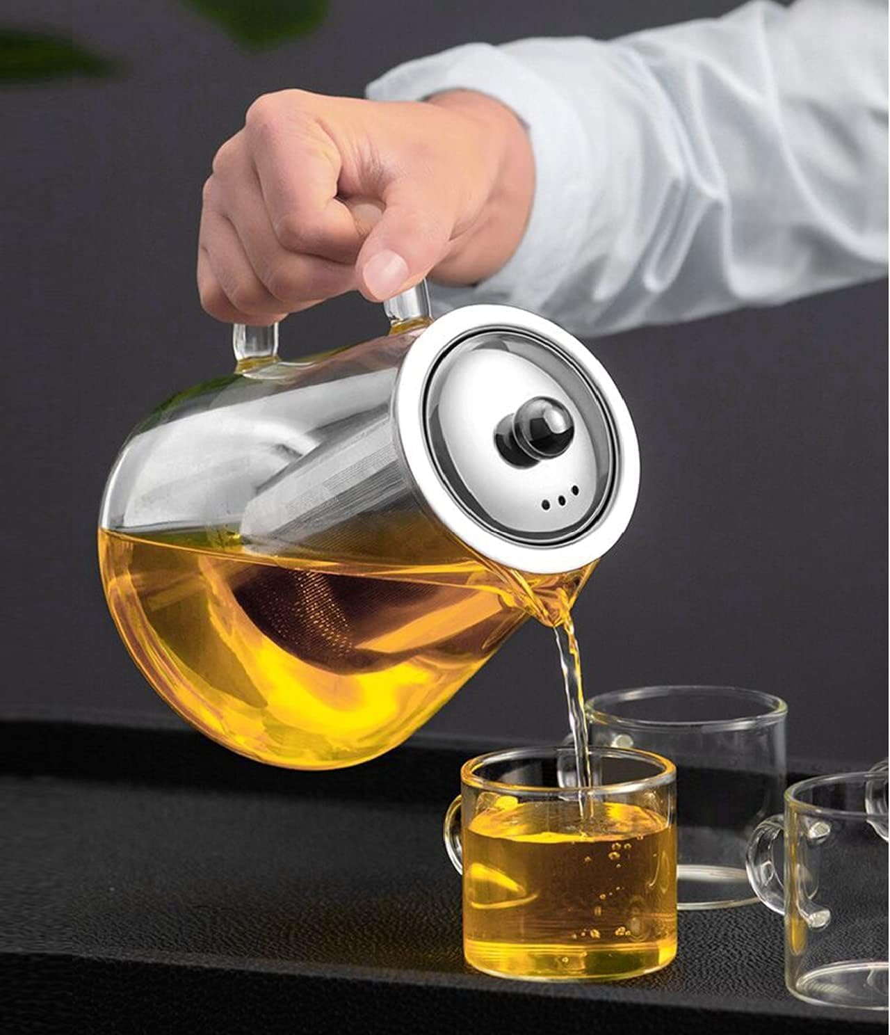 WEEMAGIC Glass Stovetop Kettles Teapot Tea Kettle with Stainless Steel DEMO