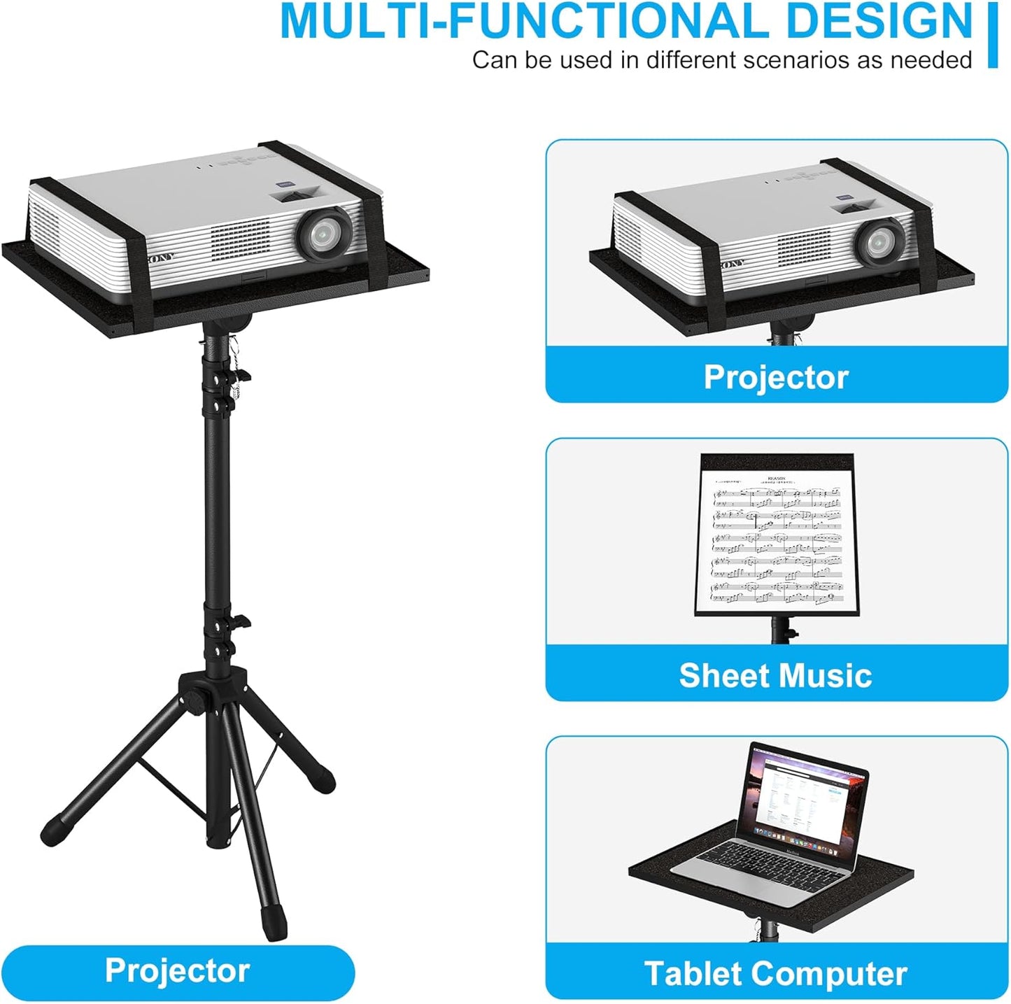 DECOSIS Adjustable Stands Projector Stand Tripod 23.5 to 46.5 Inch Height DEMO
