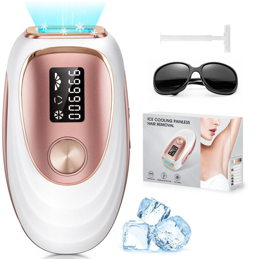 LYSMOSKI IPL Laser Hair Removal Device with Ice-Cooling System for Painless DEMO