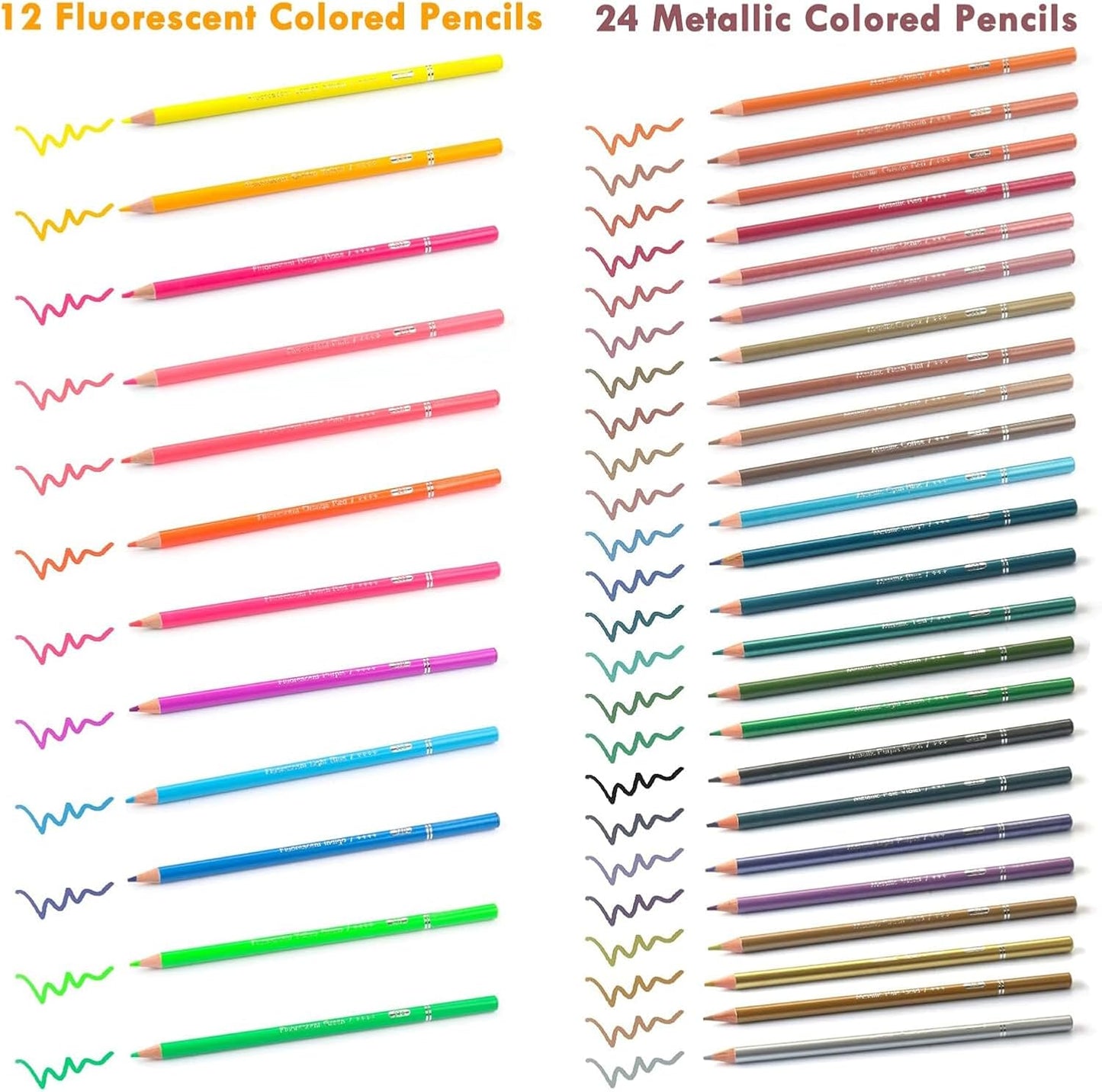 SEAYO 240 Pencils Color Pencil Set Soft Core Leads for Adult Artists DEMO