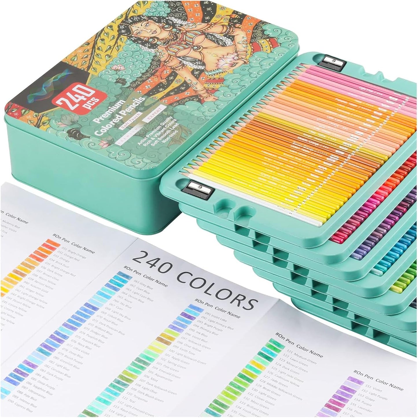 SEAYO 240 Pencils Color Pencil Set Soft Core Leads for Adult Artists DEMO