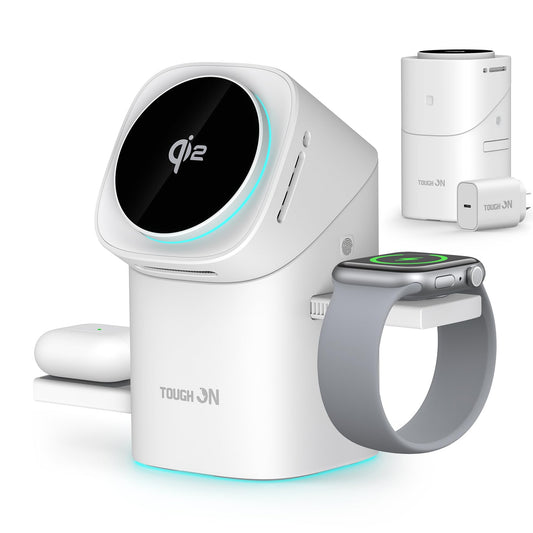TOUGH ON Induction Chargers Qi2 3-in-1 Wireless Charging Station for DEMO
