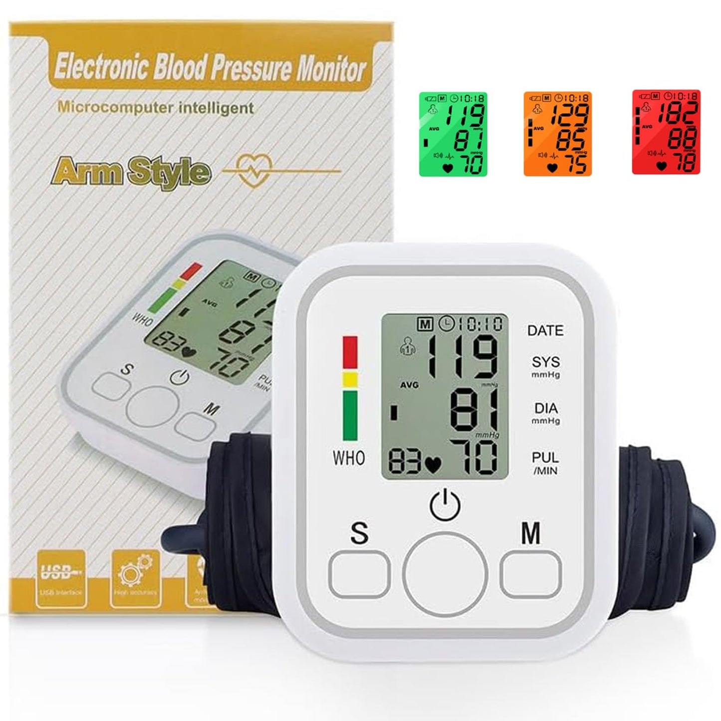 Wakouter Portable Electronic Blood Pressure Monitor Irregular Heartbeat DEMO