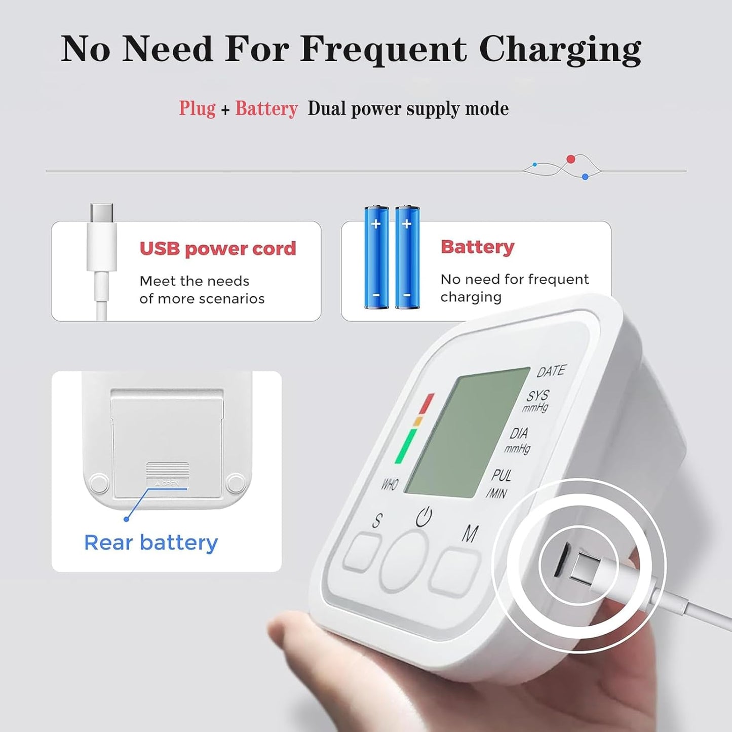 Wakouter Portable Electronic Blood Pressure Monitor Irregular Heartbeat DEMO