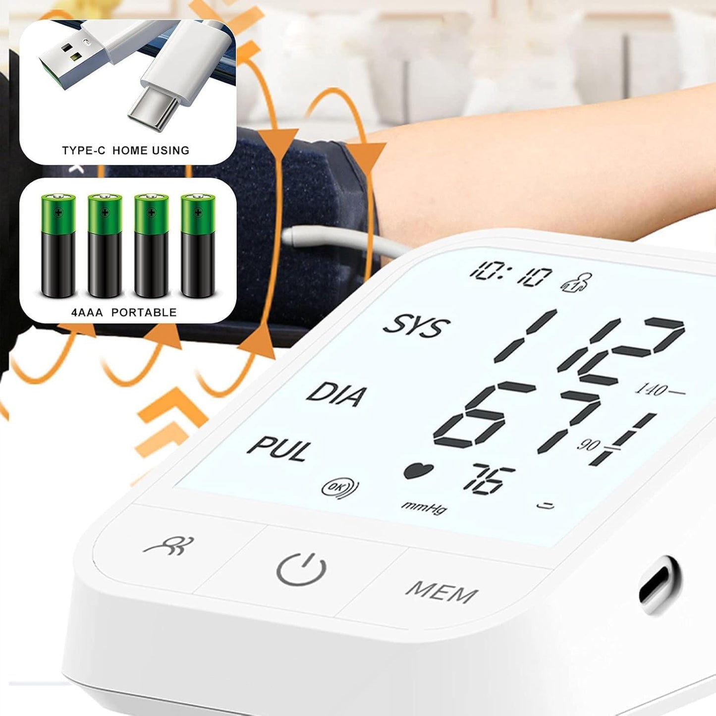 MiTdir Upper Arm Blood Pressure Monitor Cuff Kit - Standard Size Home DEMO