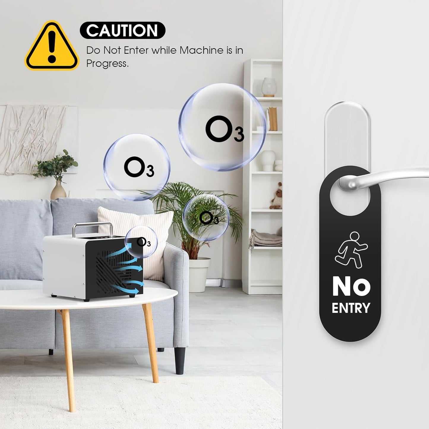 ADVWIN Ozone Air Purifiers Generator Air Purifier Machine with Digital LCD DEMO
