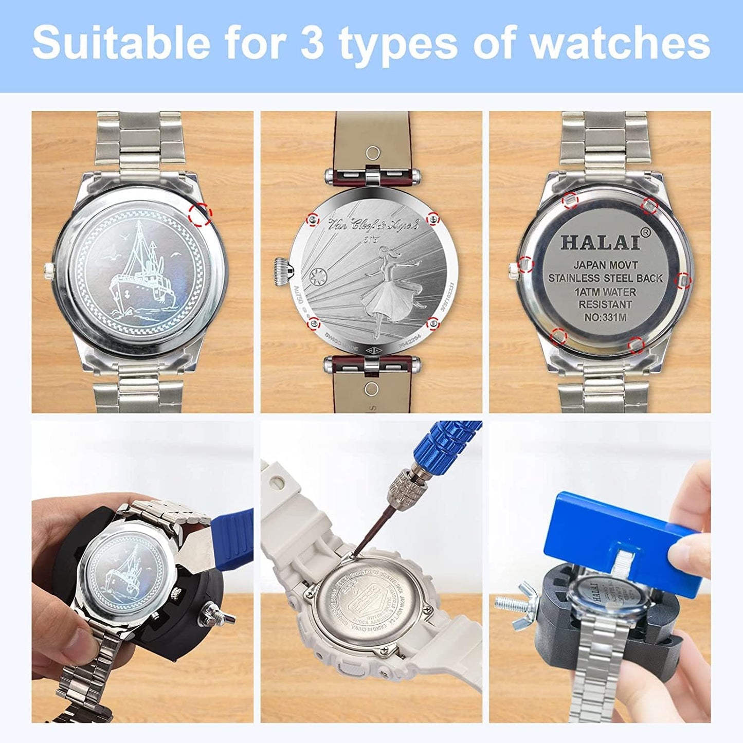 DABOBOTOOL Watch Repair Tool Kit and Press Set Professional Watchmaking DEMO
