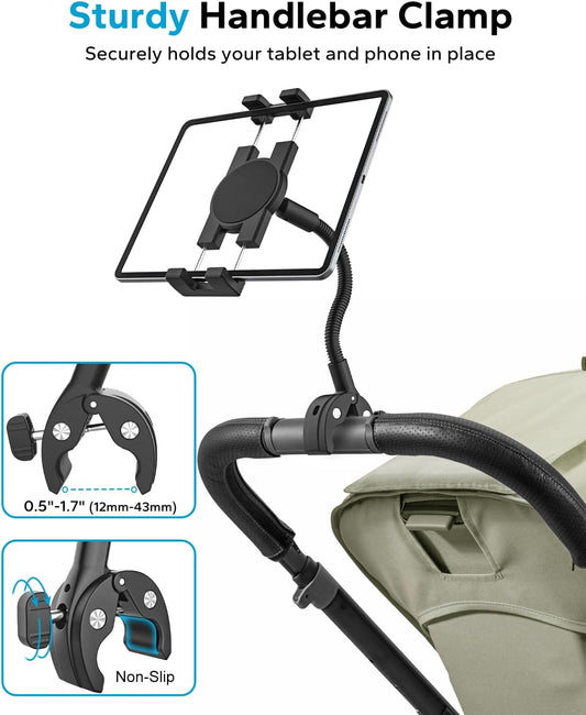 Charchendo Tablet Stands Holder Gooseneck Mount for Bike Handlebar iPad DEMO