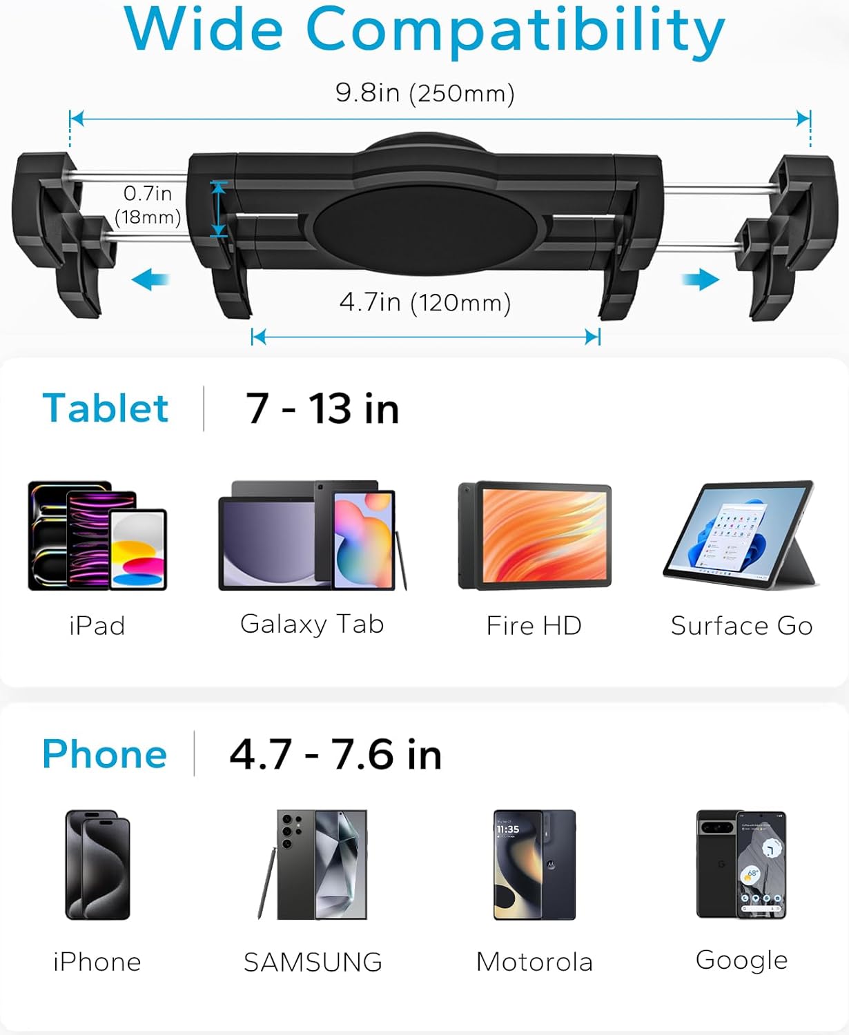 Charchendo Tablet Stands Holder Gooseneck Mount for Bike Handlebar iPad DEMO