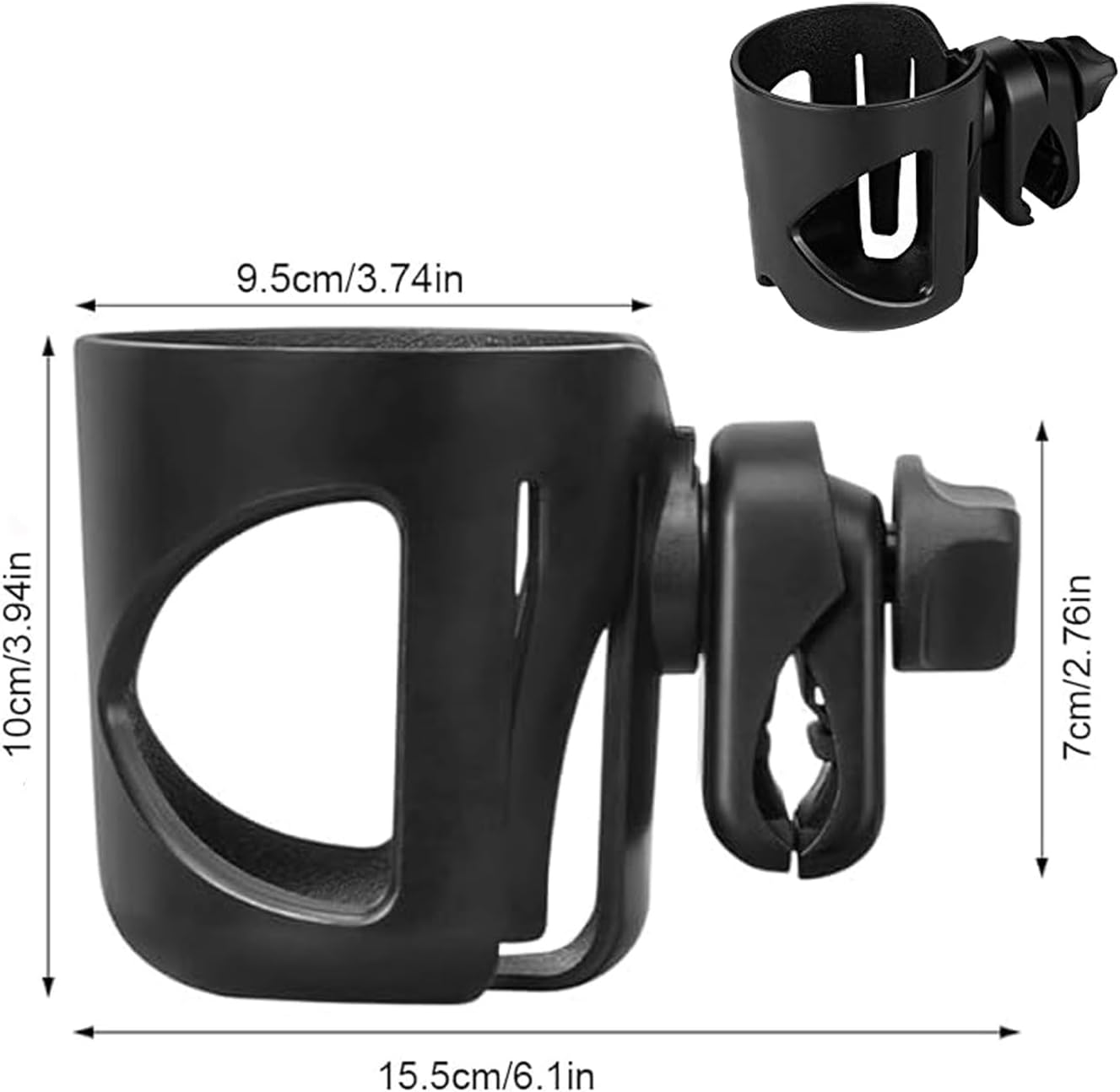 YIQFOCA Adjustable Cup Holder for Bicycle Trolley Multi-Purpose Drinks DEMO