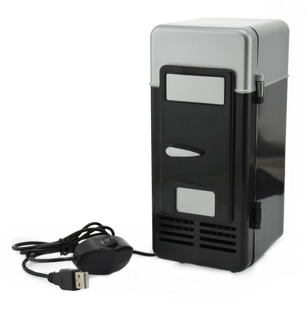 ThreeH Mini USB Fans USB Fridge Cooler for Beverages, Drinks & Cans - Black DEMO