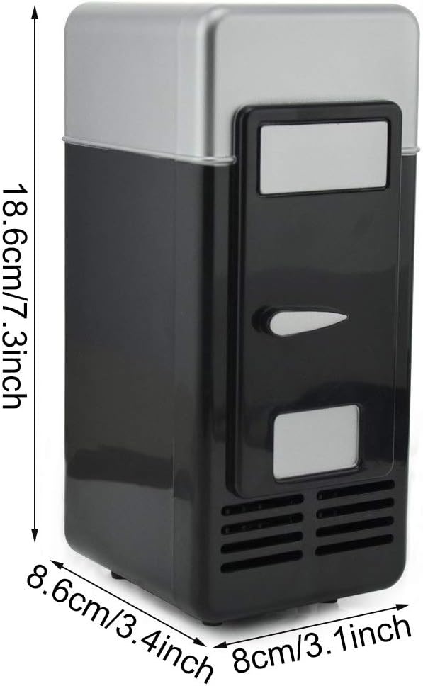 ThreeH Mini USB Fans USB Fridge Cooler for Beverages, Drinks & Cans - Black DEMO