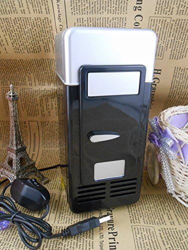 ThreeH Mini USB Fans USB Fridge Cooler for Beverages, Drinks & Cans - Black DEMO