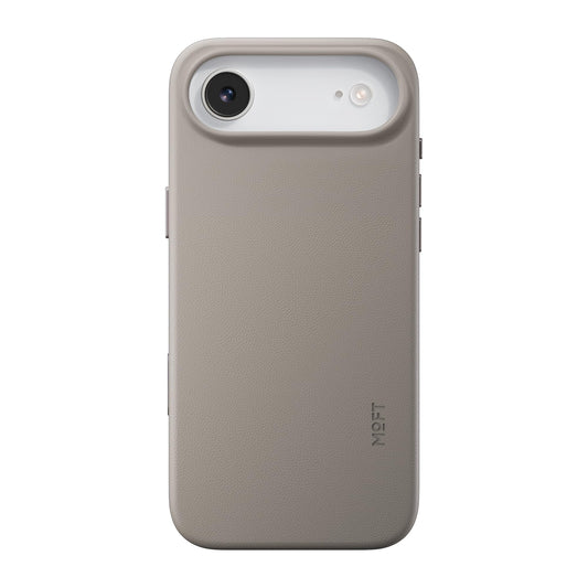 MOFT Snap-On Basic Cases Vegan Leather iPhone Case in Soft-Touch Taupe - DEMO