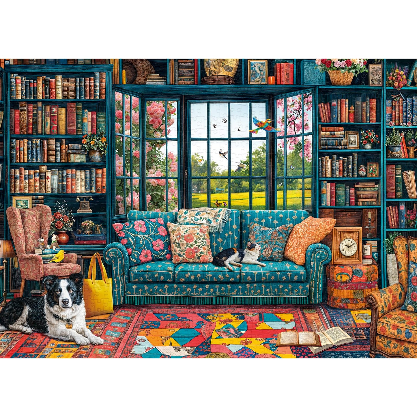 Chalzidar 1000 Piece Cozy Study Jigsaw Puzzle for Adults - Interlocking DEMO