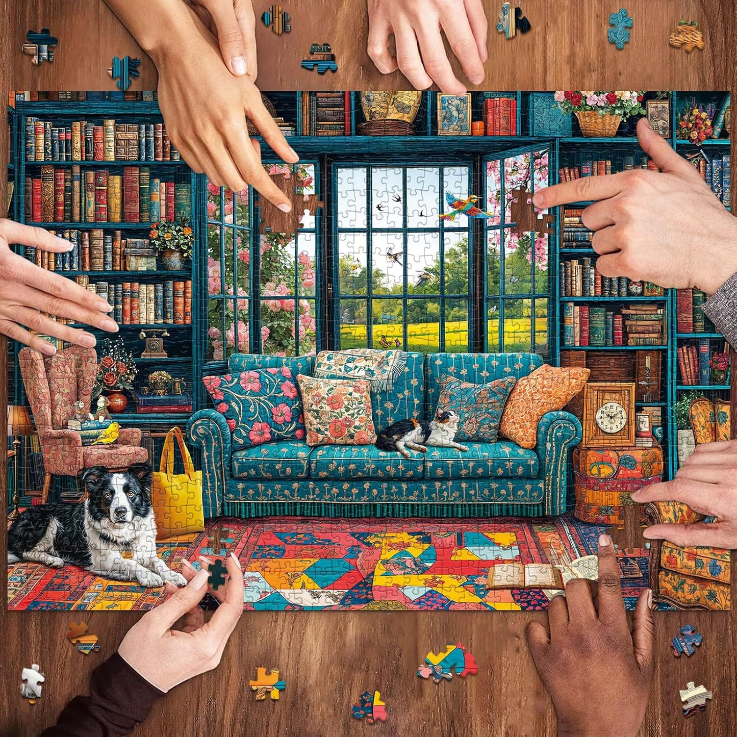 Chalzidar 1000 Piece Cozy Study Jigsaw Puzzle for Adults - Interlocking DEMO