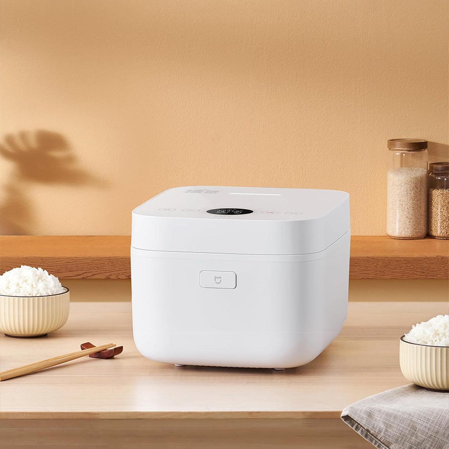 XMIHOME 3L Micro-Pressure Rice Cooker with Slow Cook Function, White, DEMO