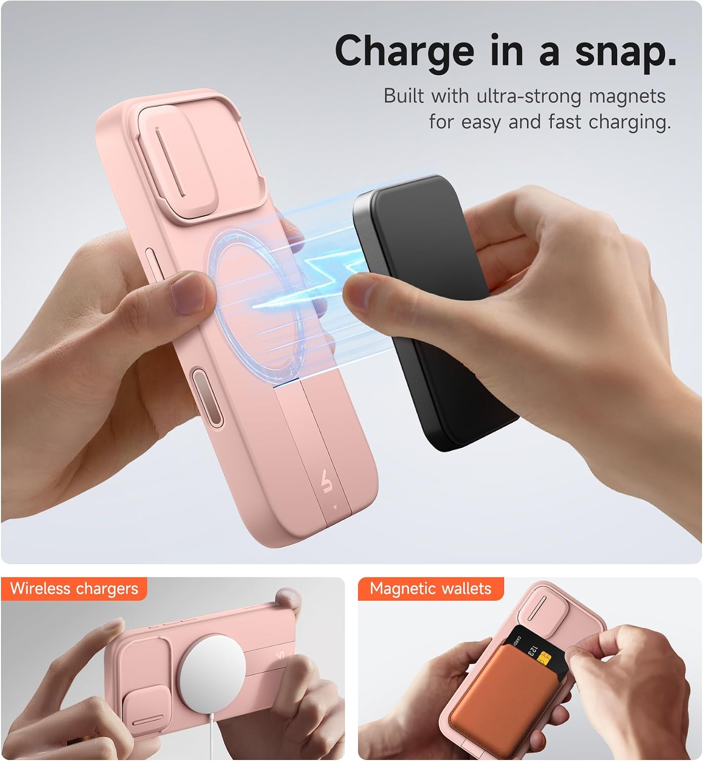 SURITCH Pink Basic Protective Phone Cases for Everyday Use - Durable & DEMO