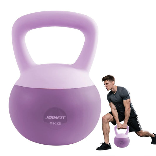 Nature Fitness Kettlebells Soft Cushioned Purple Kettlebell, 8 KG Weight DEMO