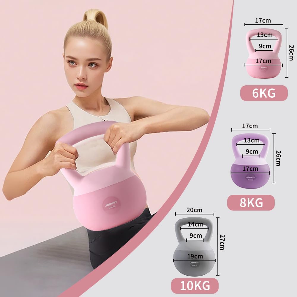 Nature Fitness Kettlebells Soft Cushioned Purple Kettlebell, 8 KG Weight DEMO