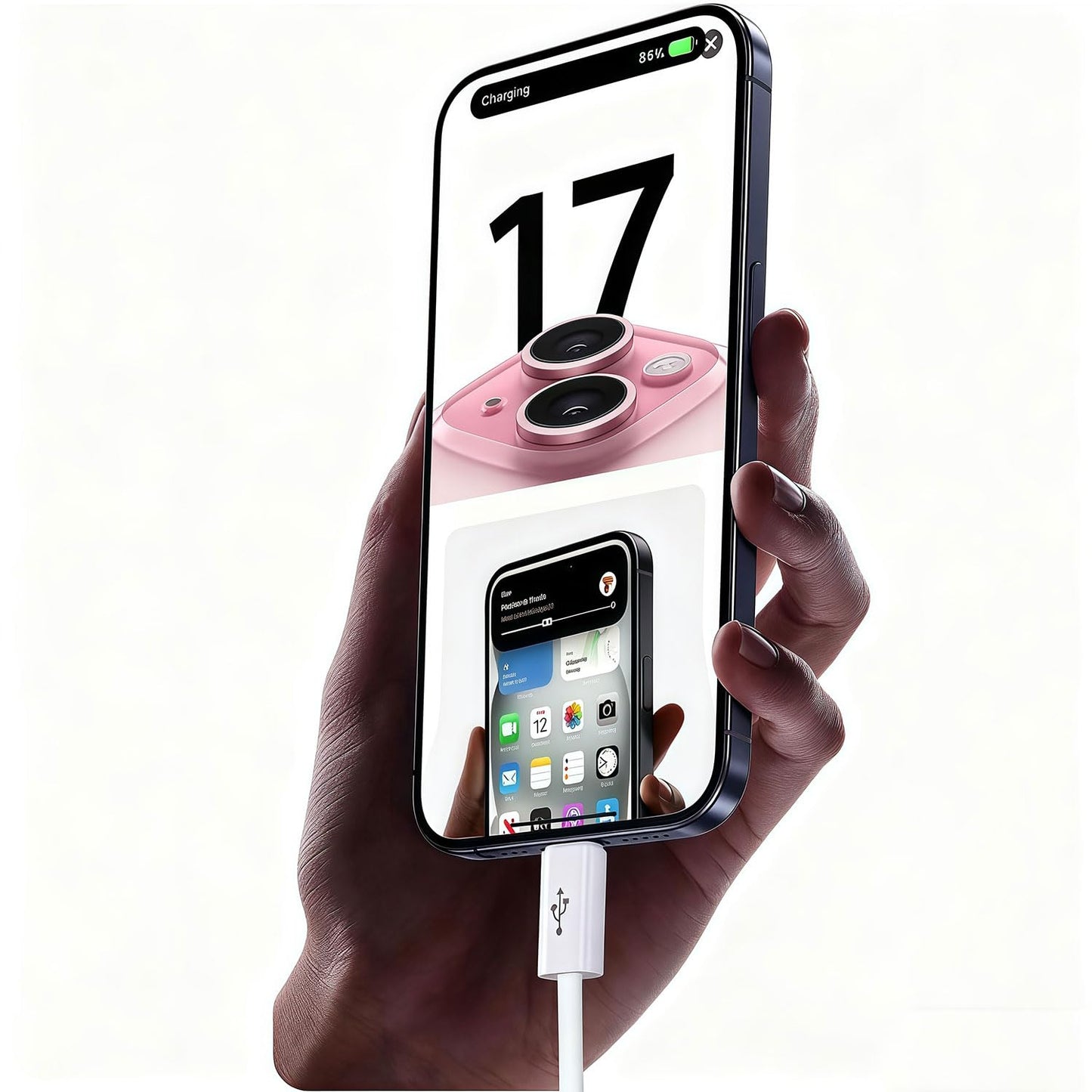 KUEVKA 2M USB Cables Durable USB-C Charging Cable for iPhone 17/16/12/11 - DEMO