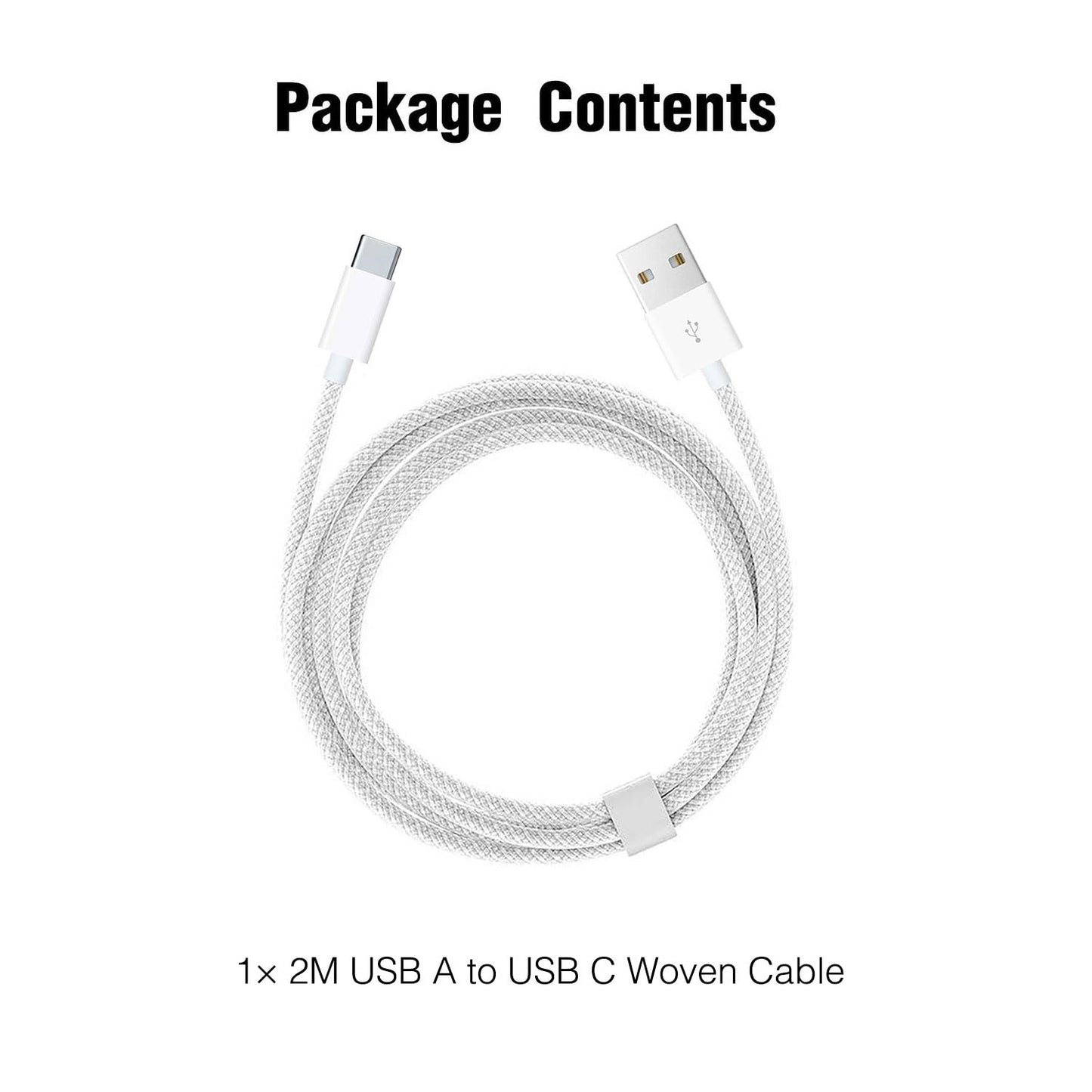 KUEVKA 2M USB Cables Durable USB-C Charging Cable for iPhone 17/16/12/11 - DEMO