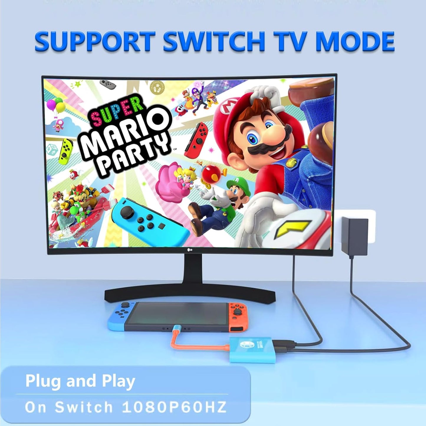 QIHEBEN Portable Accessory Kits Nintendo Switch Dock 4K HDMI TV Adapter - DEMO