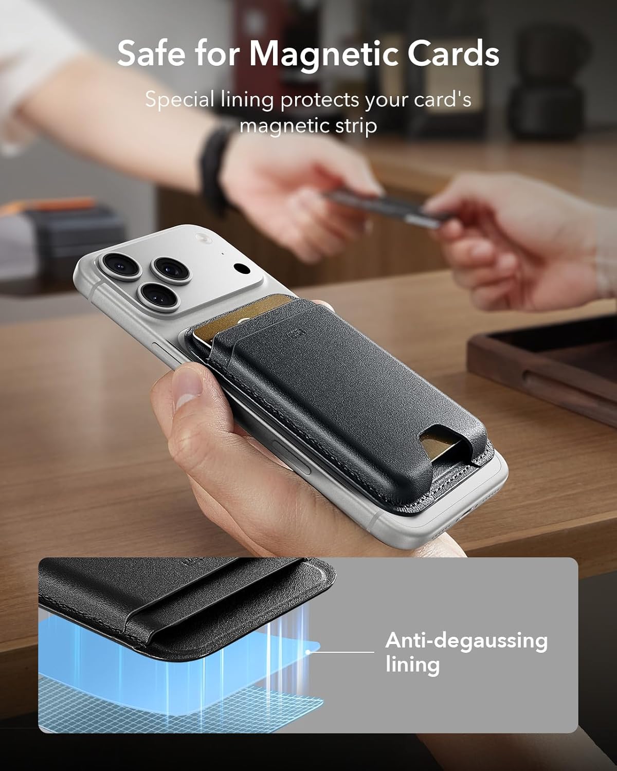 ESR RFID Blocking Adhesive Card Holder with MagSafe Compatibility for DEMO