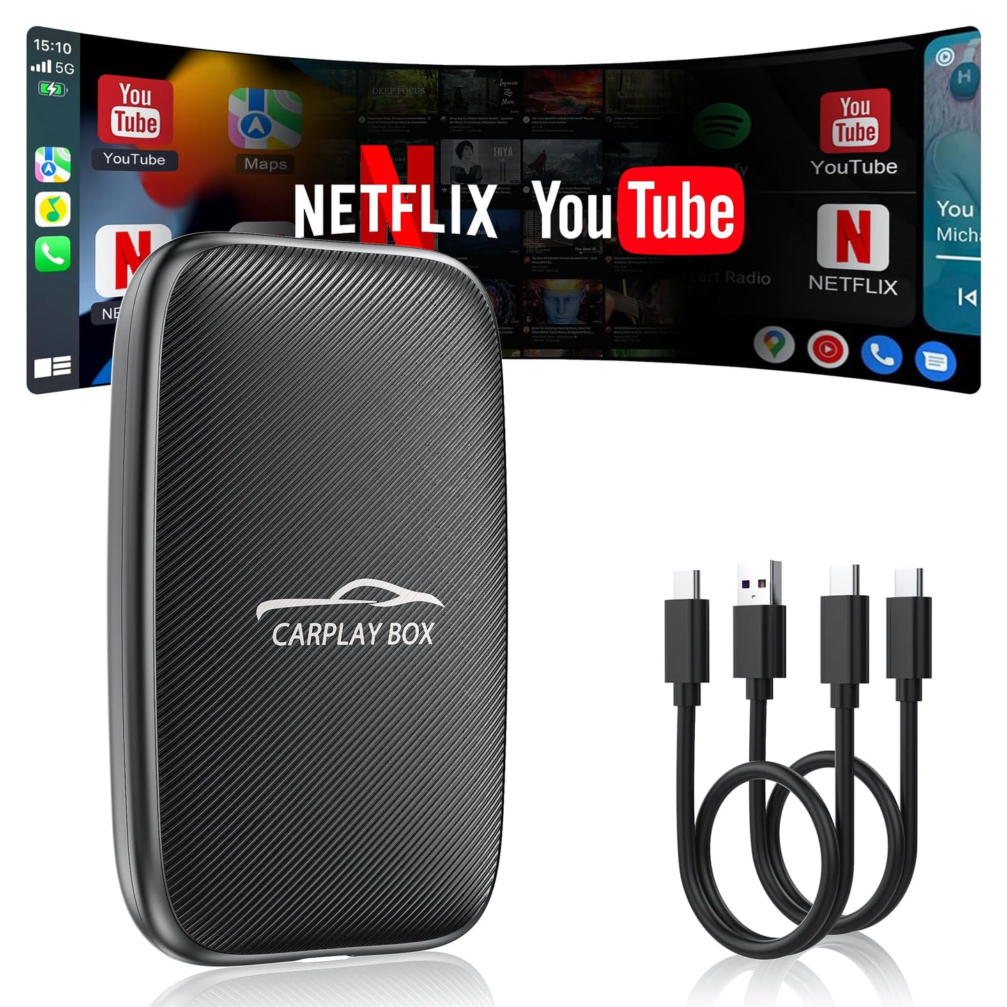 MTAKYA Wireless Input Adapters CarPlay Android Auto Adapter AI Box for DEMO
