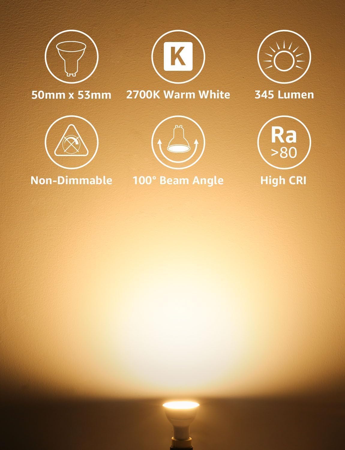 Lepro 4W LED Bulbs, Warm White 2700K Energy Saving G10 Lighting for Home, DEMO
