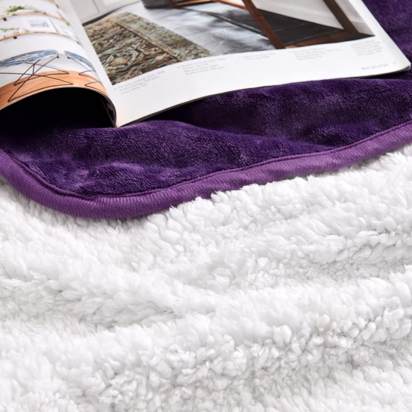 Yaning Soft Bed Blankets Liquid-Proof Bed Blanket, Dark Purple, 50x60 DEMO