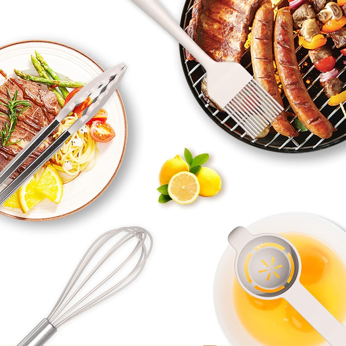 AVGPD Silicone Cooking Spatulas Heat Resistant Flexible Utensils Set Large DEMO