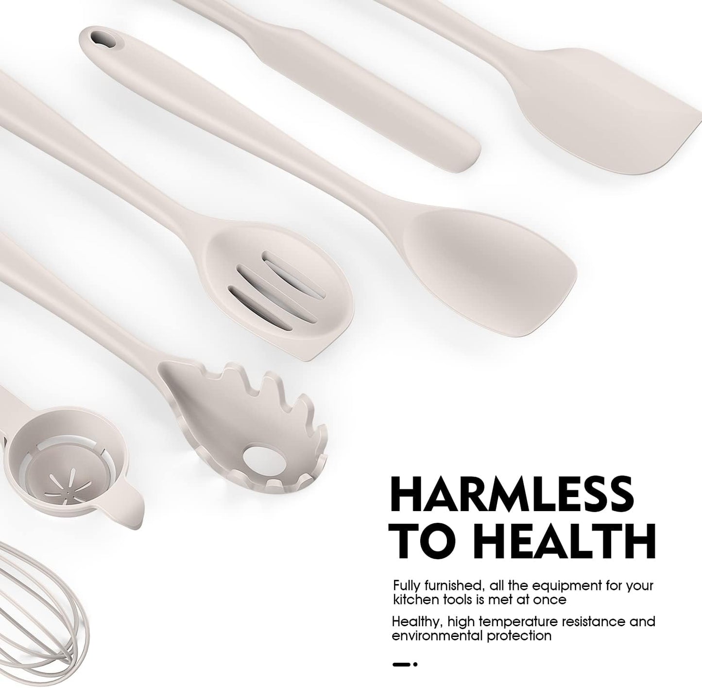 AVGPD Silicone Cooking Spatulas Heat Resistant Flexible Utensils Set Large DEMO