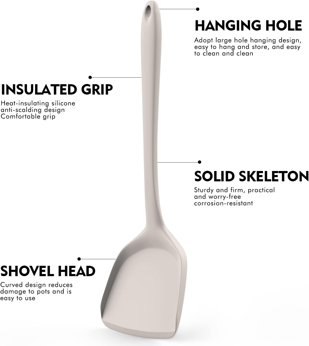 AVGPD Silicone Cooking Spatulas Heat Resistant Flexible Utensils Set Large DEMO