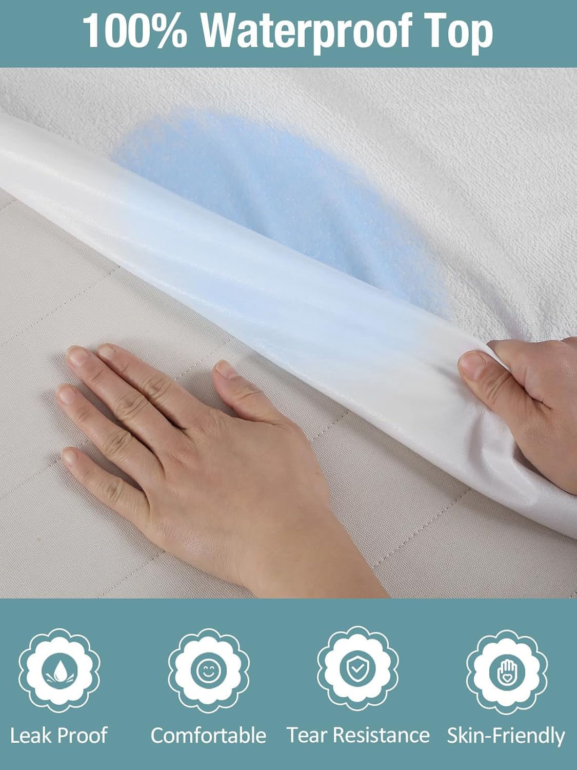 Bedecor Waterproof Mattress Protector King Size Allergen Resistant NEW