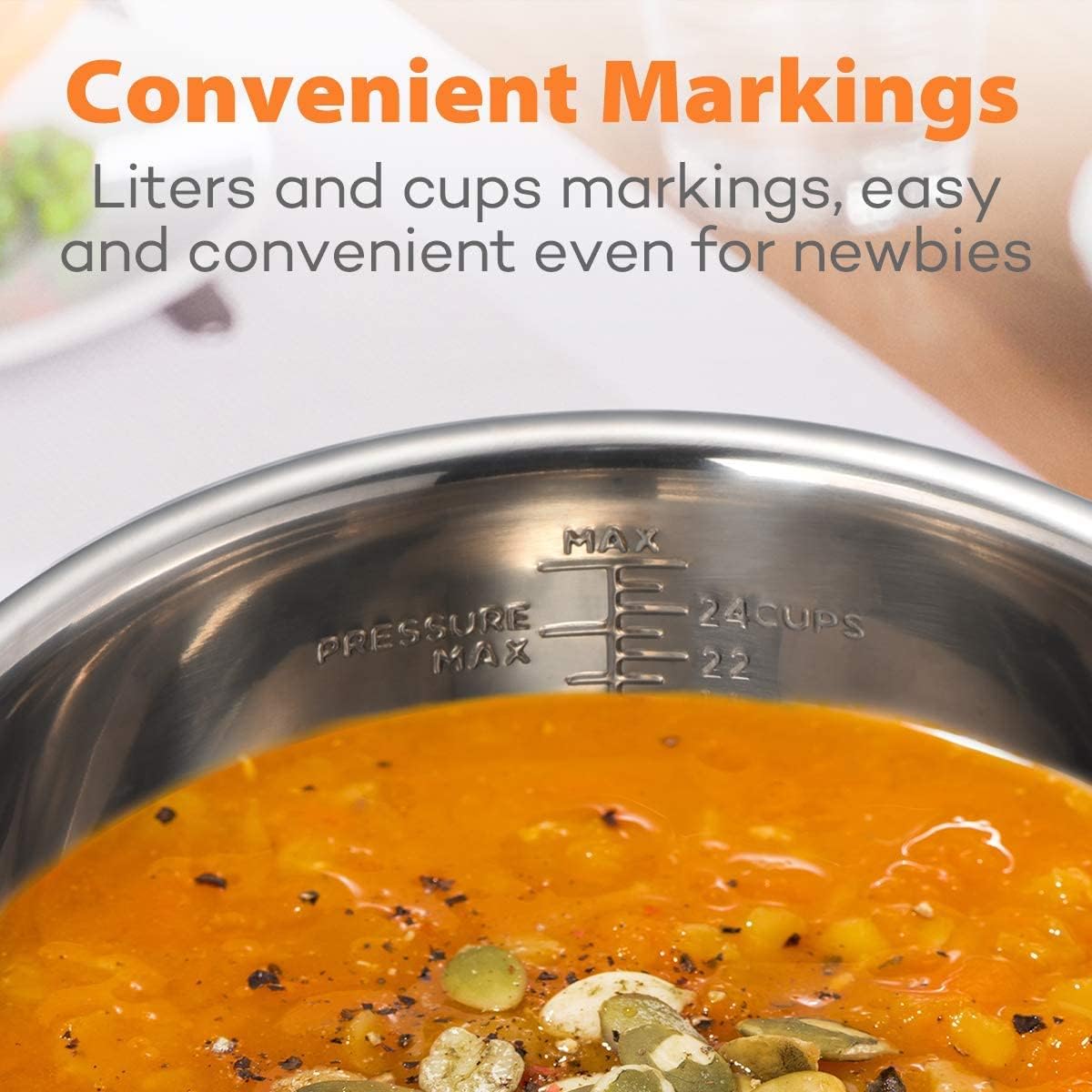 Goldlion 8 Quart Stainless Steel Pressure Cooker Accessories for Instant DEMO