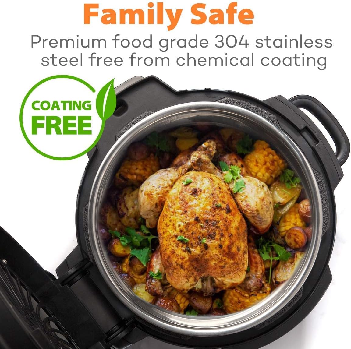 Goldlion 8 Quart Stainless Steel Pressure Cooker Accessories for Instant DEMO