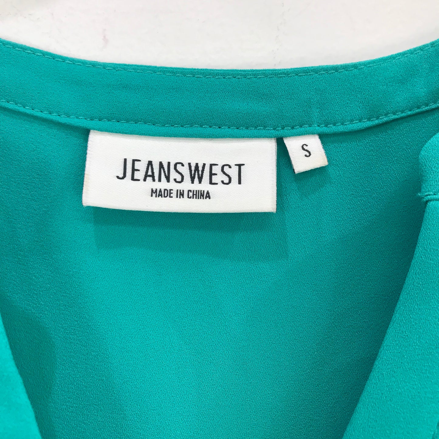 Jeanswest Women's Sleeveless V-Neck Tank Top Teal Size S