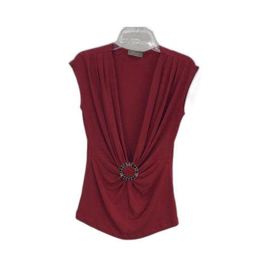 Jacqui.E Sleeveless Jeweled Top Women's Red Size S